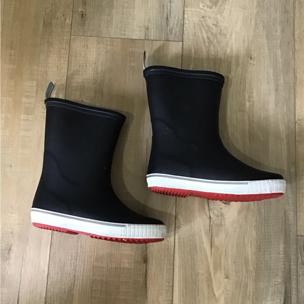 TRETORN Black Rubber Rain Boots Fleece Lined Skerry Vinter Women Sz 5 EU36